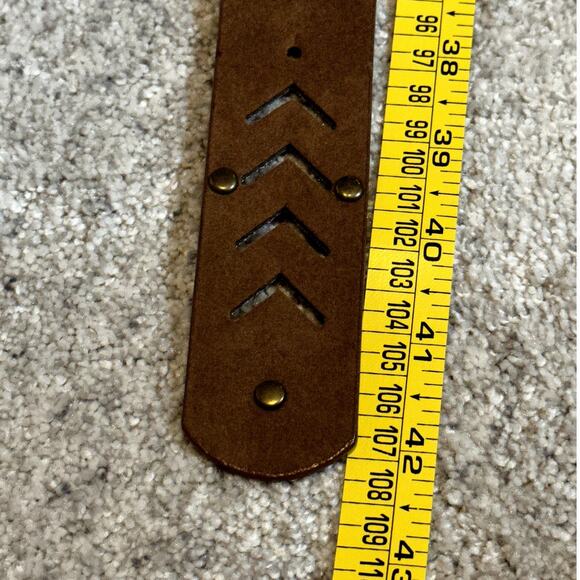 Gem Jewel Embellished Boho Prairie Belt Large Showy Buckle Size 11 42" Long - Picture 8 of 8